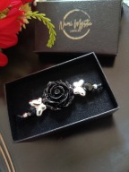 Bransoletka na Walentynki Hematyt Prezent Róża