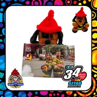 Pluszowy miś + kalendarz od Straży Pożarnej w Szczecinku. WOŚP.