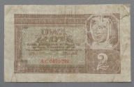 2 złote z 1941 rok seria AC , okupacja niemiecka