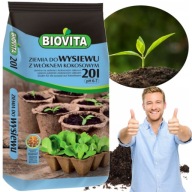 ZIEMIA BIOVITA OGRODOWA PODŁOŻE DO WYSIEWU Z WŁÓKNEM KOKOSOWYM 20L