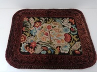 DEKORACYJNA POSZEWKA NA PODUSZKĘ PRACA RĘCZNA HAFT NA KANWIE PTAKI 54x65