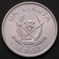 Kongo 1 likuta 1967 - stan 1/2