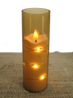 ŚWIECA ŚWIECZKA LED 15 /5,5 cm WKŁAD ELEKTRYCZNY DO ZNICZY EFEKT PŁOMIENIA
