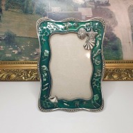 Ramka metalowa morska glamour 10x15 zdobna muszle ciężka