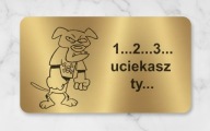 Tabliczka uwaga pies Labrador retriever złota duży wybór wzorów amstaff