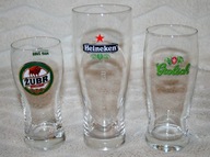 KOLEKCJONERSKI POKAL DO PIWA KOMPLET HEINEKEN ŻUBR GROLSCH 3 SZTUKI UNIKAT!
