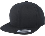 Czarna czapka z prostym daszkiem bejsbolówka Snapback Yupoong The Classics