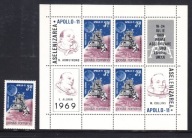 RUMUNIA Mi 2781 + blok 72 APOLLO 11 seria z 1969
