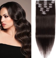 Doczepiane włosy SEGO z naturalnych włosów, PODWÓJNA OSNOWICA (160 g) 55 cm