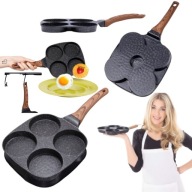 PATELNIA DO JAJEK I PLACKÓW VILDE BLACK&WOOD 19 CM NA INDUKCJĘ GAZ ,PREZENT