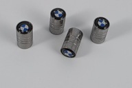 Nakrętki na wentyle, kapturki BMW srebrne okrągłe (komplet 4szt)