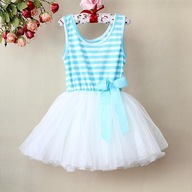 SUKIENKA DZIECIĘCA TIULOWA BŁĘKIT ROZM.5 (86)