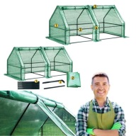 MINI SZKLARNIA OGRODOWA FOLIOWA TUNEL DO UPRAWY ROŚLIN FOLIAK 182×92X92 CM
