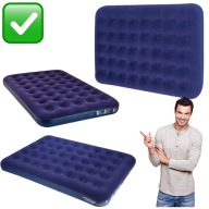 MATERAC DMUCHANY DO SPANIA DWUOSOBOWY SKŁADANY 191 x 120 x 22 cm NIEBIESKI