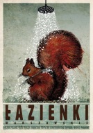 Plakat Łazienki Polska Wiewiórka Ogród Królewski Ryszard Kaja 98x68
