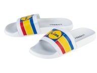 ESMARA LIDL białe klapki basenowe fan Lidla logo sliders 38 NOWE