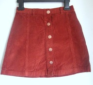 SPÓDNICZKA RUDA SZTRUKS NA 140CM F&F