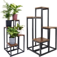 KWIETNIK STOJĄCY METALOWY 4 POZIOMY PÓŁKI LOFT 70 CM!
