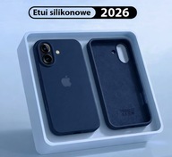 Etui do Apple iPhone 17 Silicone niebieski granatowy Z LOGO plecki