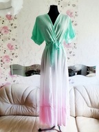 SUKIENKA KOLOROWA TĘCZOWA DŁUGA MAXI MIDI DEKOLT V