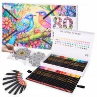 KREDKI OŁÓWKOWE PROFESJONALNRE MIĘKKIE DO RYSOWANIA ZESTAW KREDEK W ETUI 80