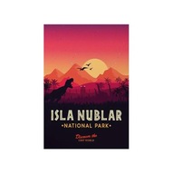 „Isla Nublar – National Park” – Plakat z Epoki Dinozaurów