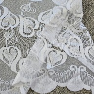 Firanka/Zazdrostka żakardowa, biała, nabłyszczana,sz.130cm x wys.45cm, F3