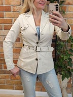 Gipsy kurtka skórzana naturalna skóra ramoneska skórzana marynarka żakiet S