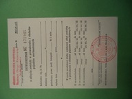 Zaświadczenie o odbyciu praktyki w prowadzeniu i obsłudze pojazdów