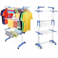 MOCNA SUSZARKA NA PRANIE 3-POZIOMOWA STOJĄCA KOŁA WIESZAKI XL 40KG