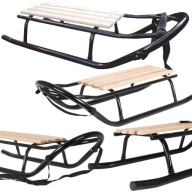 SANKI METALOWE DLA DOROSŁYCH MOCNE DUŻE DWUOSOBOWE BEZ OPARCIA NA KULIG