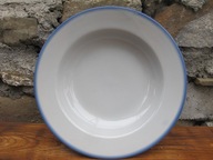 BŁĘKITNE Głębokie Talerze Obiadowe_Porcelit TUŁOWICE PRL