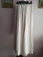 włoska długa SPÓDNICA z jedwabiem na dzianinie 36
