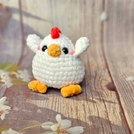 Kura, kurka - maskotka na szydełku handmade