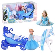 KARETA Z LALKĄ I KONIEM ZESTAW KAROCA KONIK DLA DZIEWCZYNKI PREZENT XXL