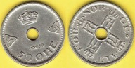 NORWEGIA 50 Ore 1939 r.