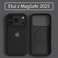 Etui Magnetyczne do iPhone 17 Pro Max Black Czarne Z LOGO i MagSafe