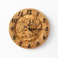 Zegar do kuchni drewniany, zegar na rocznicę ślubu, zegar ścienny duży