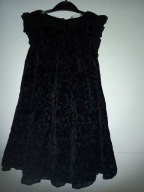 LINDEX ŚLICZNA SUKIENKA WELUR KORONKA__116/122