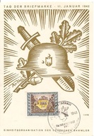 TRZECIA RZESZA -karta ozdobna stempel -DZIEŃ ZNACZKA -1943 rok LINZ