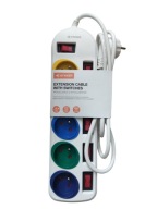 Przedłużacz HYKKER 4 gniazda z wyłącznikami 1,5 m – 3680W NOWY