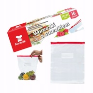 WORECZKI STRUNOWE Z SUWAKIEM DO PRZECHOWYWANIA ŻYWNOŚCI KUCHCIK 20X20 16SZT