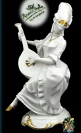 Rosenthal Kobieta grająca na lutni tancerka figurka sygnowana wys. 24 cm