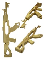 AK-47 Roblox Rivals Złota Plastikowa Replika z gry Bezpieczna Zabawka