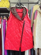 Kamizelka pikowana długa czerwona r. Uni Italy, panterka !!!