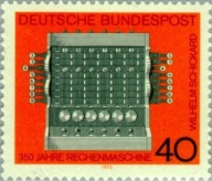 Niemcy 1973 Znaczek 778 ** wynalazki matematyka maszyna licząca komputer