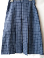 Spódnica midi w kratkę, z zakładkami z przodu - 36