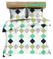 pościel bawełna lux 200x200 + 2x50x60 zamek B 338-1 Anabell green