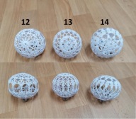 Bombki szydełkowe 9cm, wzór nr 12,Boże Narodzenie