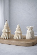 Świeca sojowa zestaw 3szt Warm Wishes Święta choinka prezent |noya